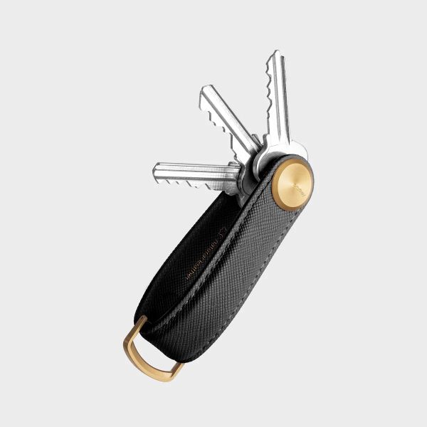 Orbitkey Key Organiser Pro Saffiano Leather Black | Allium Interiors