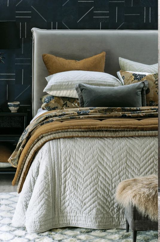 Bianca Lorenne Headboard Orlare Fog | Allium Interiors