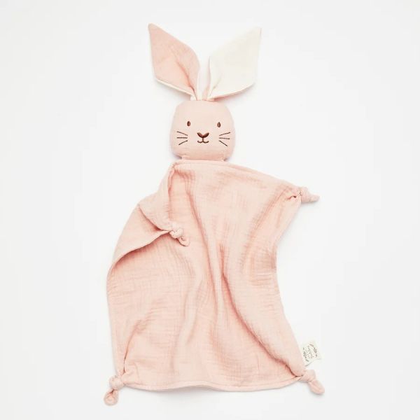 Over The Dandelions Organic Muslin Lovey Bunny Blush | Allium Interiors