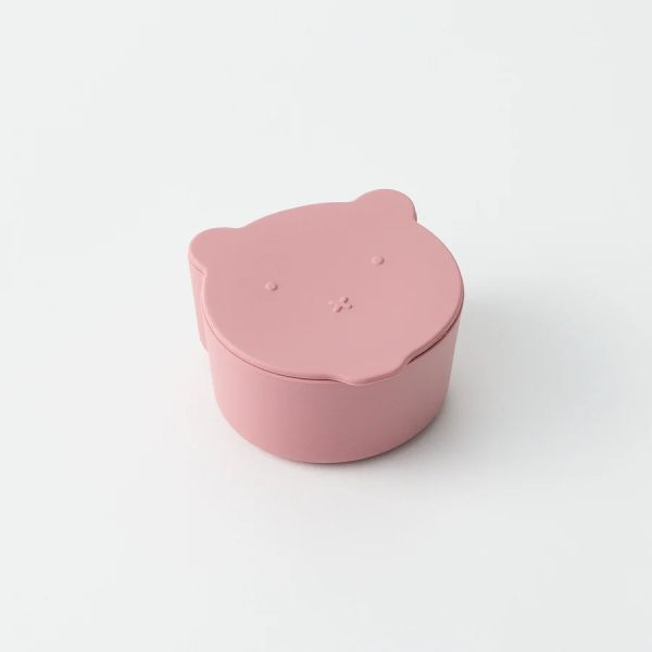 Over The Dandelions Silicone Mini Snack Box Bear Rose Pink | Allium Interiors