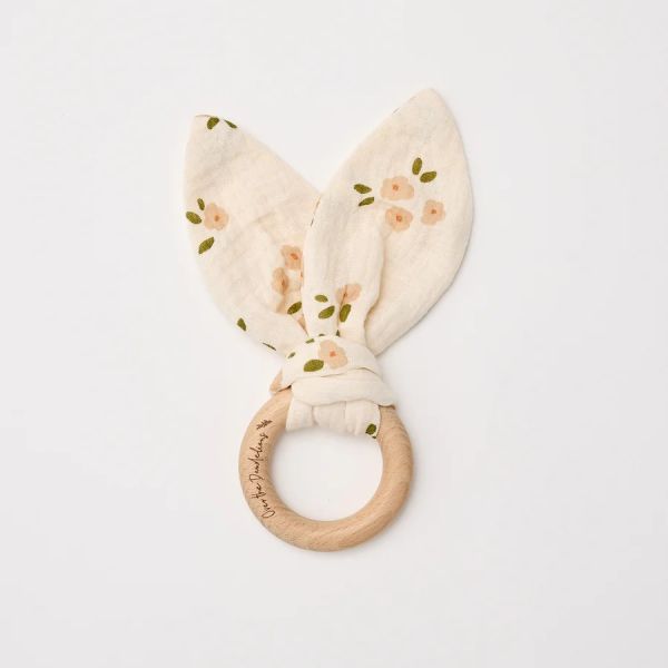 Over The Dandelions Organic Bunny Ears Teether Daisy | Allium Interiors
