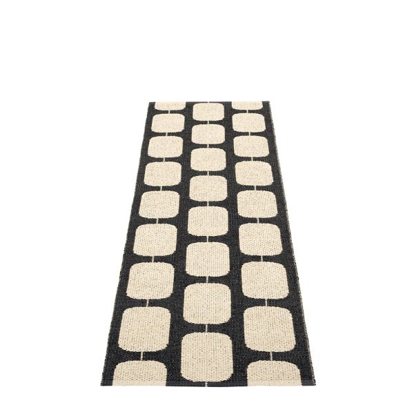 Pappelina Rug Sten Black & Cream | Allium Interiors