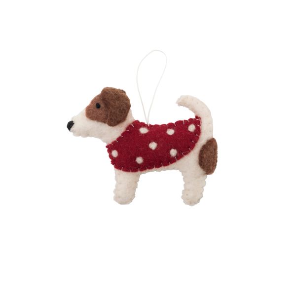 Pashom Christmas Decoration Beagle Red Coat | Allium Interiors