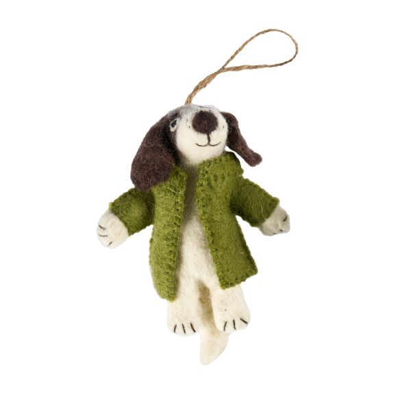 Pashom Christmas Decoration Dog in Coat | Allium Interiors