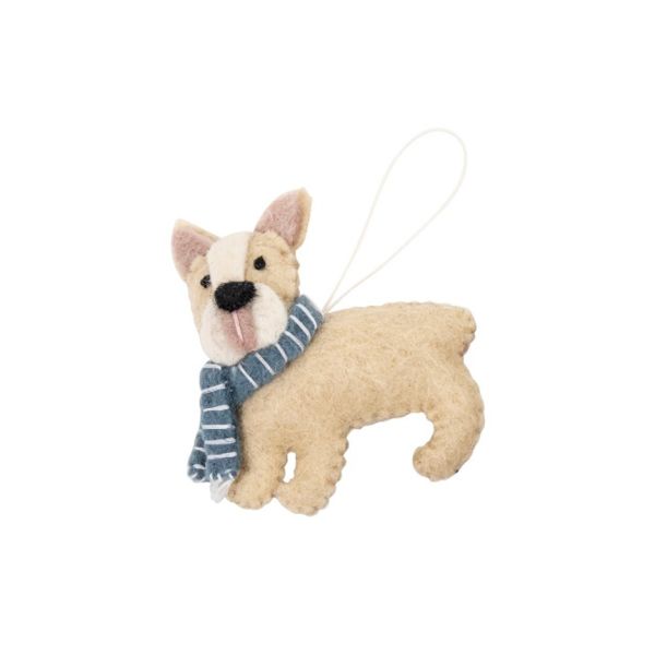 Pashom Christmas Decoration French Bulldog Fawn | Allium Interiors