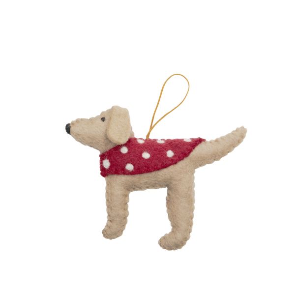 Pashom Christmas Decoration Labrador in Coat Blonde | Allium Interiors