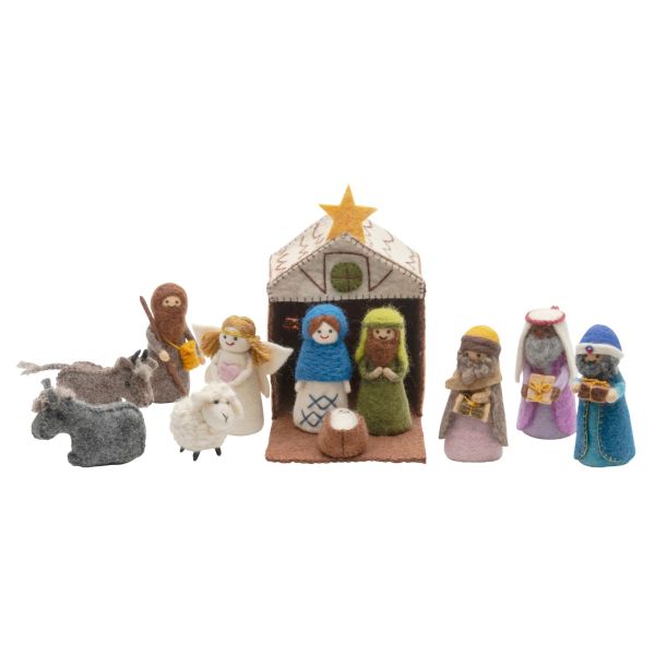 Pashom Christmas Nativity Scene Colour | Allium Interiors