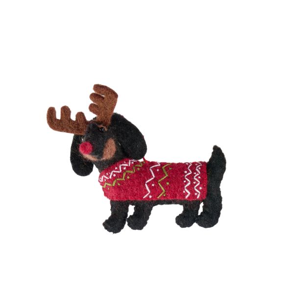 Pashom Christmas Decoration Rudolph Dachshund  | Allium Interiors