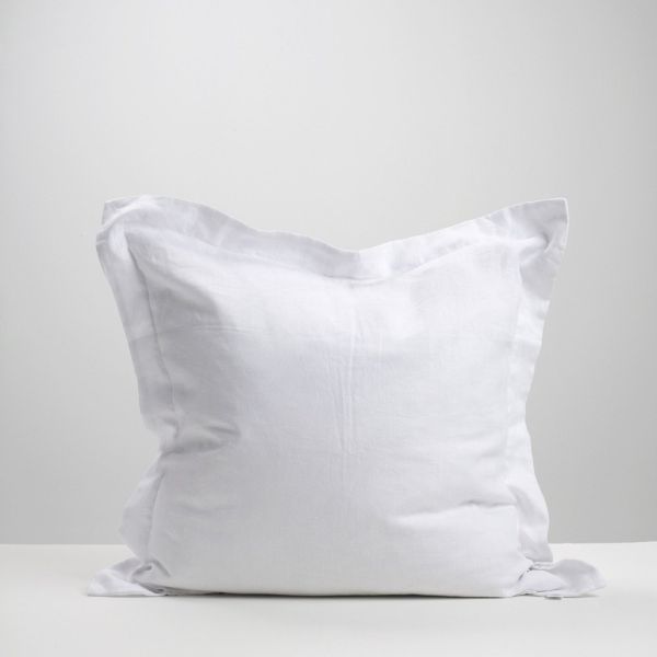 Thread Design White Linen Euro Pillowcase | Allium Interiors