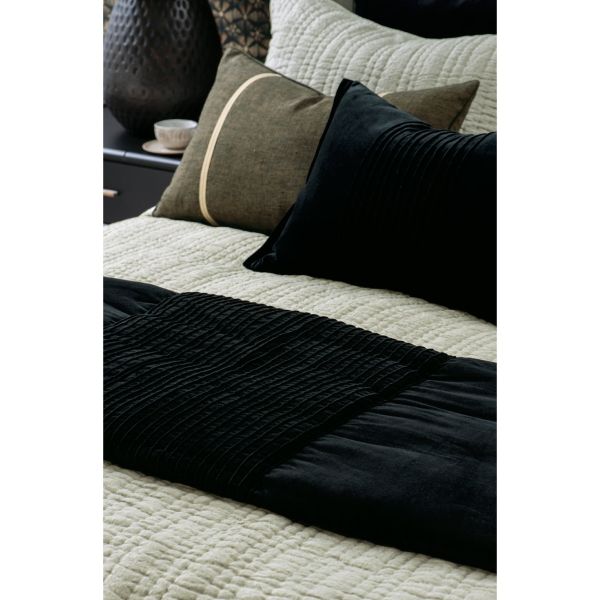 Bianca Lorenne Piega Black Comforter | Allium Interiors