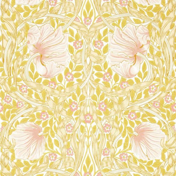 Morris & Co. Wallpaper Pimpernel Sunflower/Pink | Allium Interiors