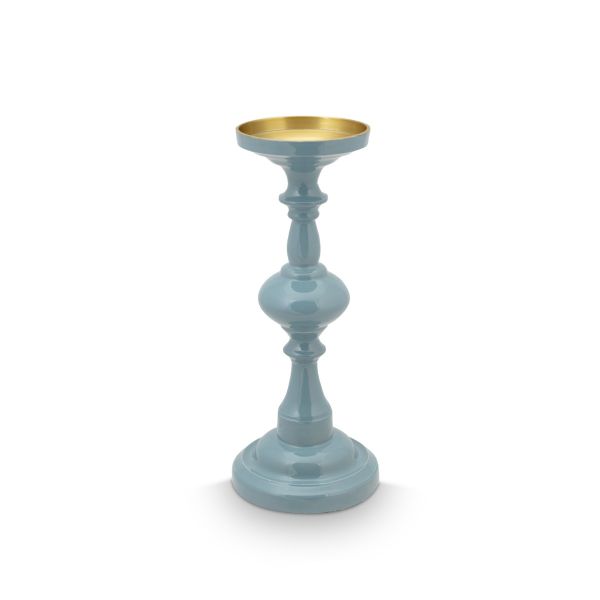 Pip Studio Candle Holder Blue Metal Medium 34cm | Allium Interiors