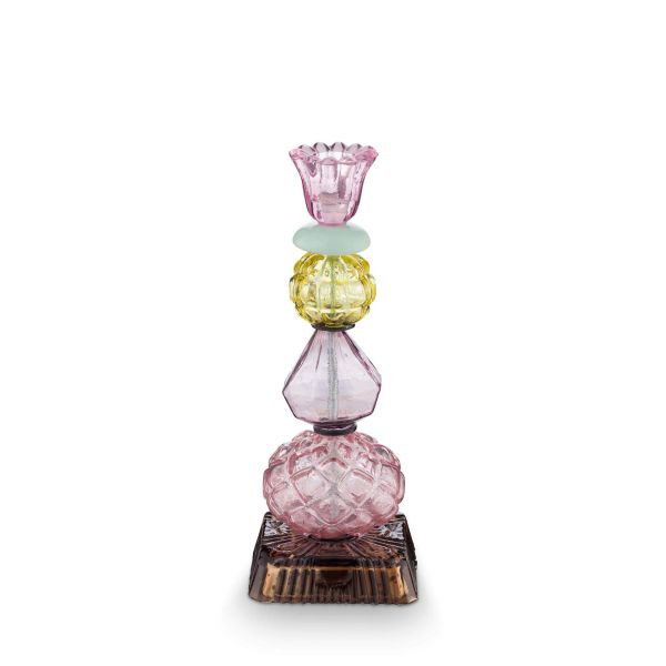 Pip Studio Candle Holder Glass Beads Lilac 23.5cm | Allium Interiors