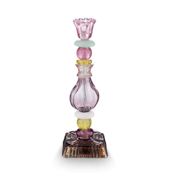 Pip Studio Candle Holder Glass Beads Lilac 28cm  | Allium Interiors