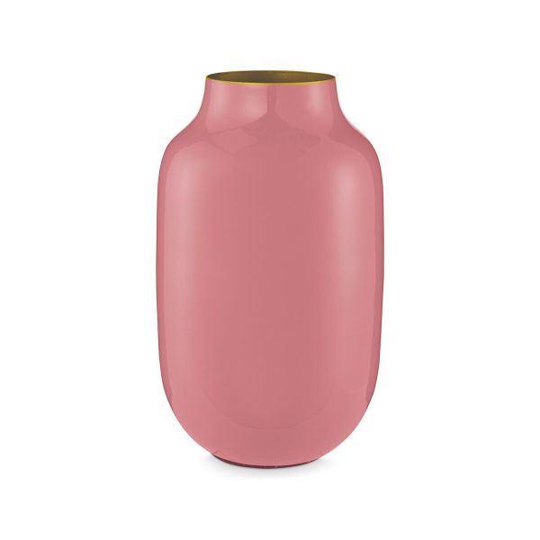 Pip Studio Vase Metal Oval 30cm Old Pink | Allium Interiors