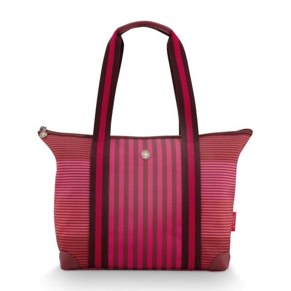 Pip Studio Tote Bag Tilda Stripe Pink Medium | Allium Interiors