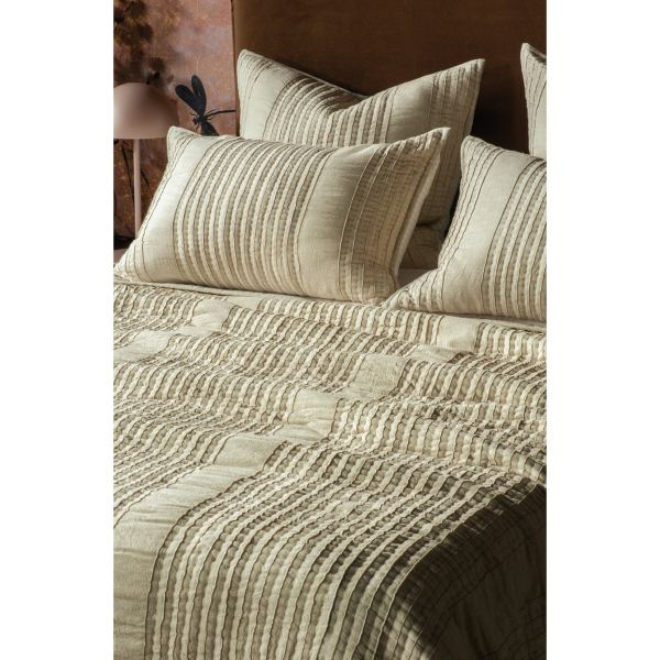 Bianca Lorenne Puritsu Sand Bedspread | Allium Interiors