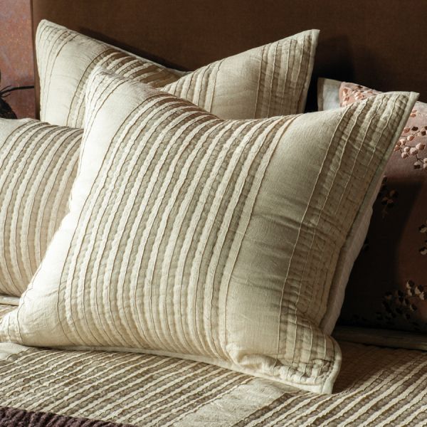 Bianca Lorenne Puritsu Sand Euro Pillowsham Pair | Allium Interiors