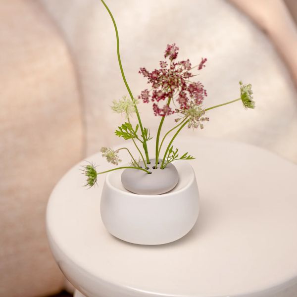 Räder Vase Flower Bowl Grey | Allium Interiors