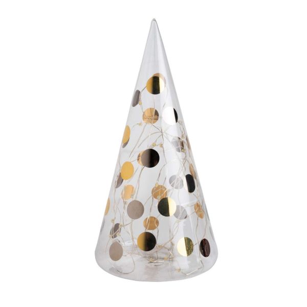Räder Christmas Fir Tree Glass LED Gold Dots | Allium Interiors