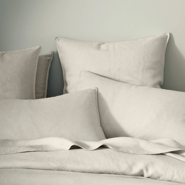 Weave Ravello Linen King Pillowcase Pair Bone | Allium Interiors
