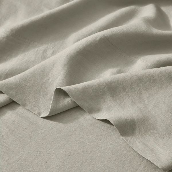 Weave Ravello Linen Flat Sheet Bone | Allium Interiors