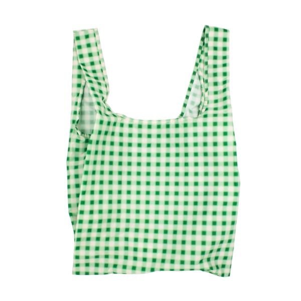 Kind Bag Reusable Bag Medium Blurred Plaid Green | Allium Interiors
