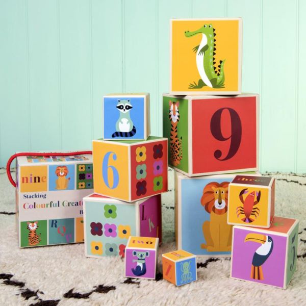 Rex Colourful Creatures Stacking Blocks | Allium Interiors
