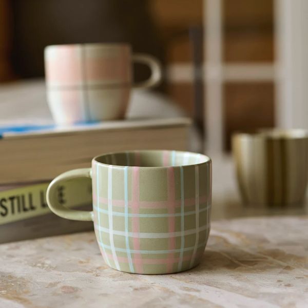 Robert Gordon Cat's Pyjamas Mug Sage & Blush | Allium Interiors