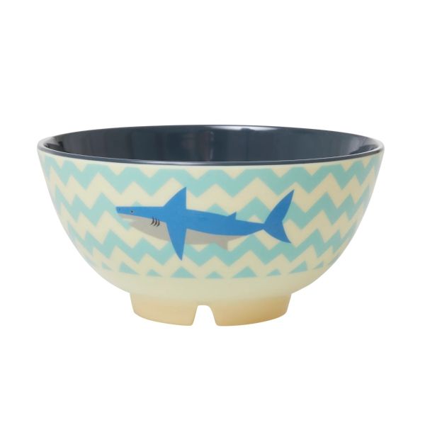 Rice Melamine Bowl Two Tone Shark | Allium Interiors
