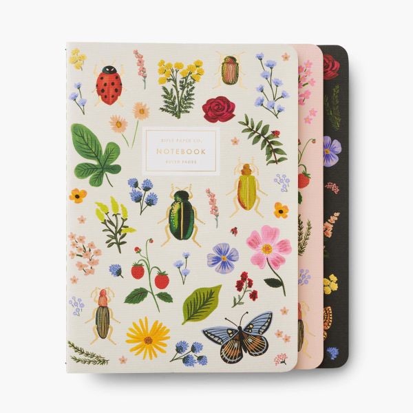 Rifle Paper Stitched Notebook Set of 3 Curio | Allium Interiors