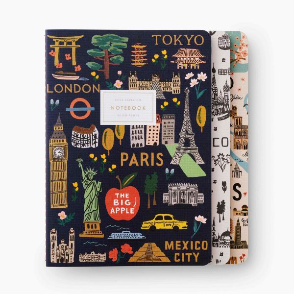 Rifle Paper Co. Notebooks Set/3 Large Bon Voyage | Allium Interiors