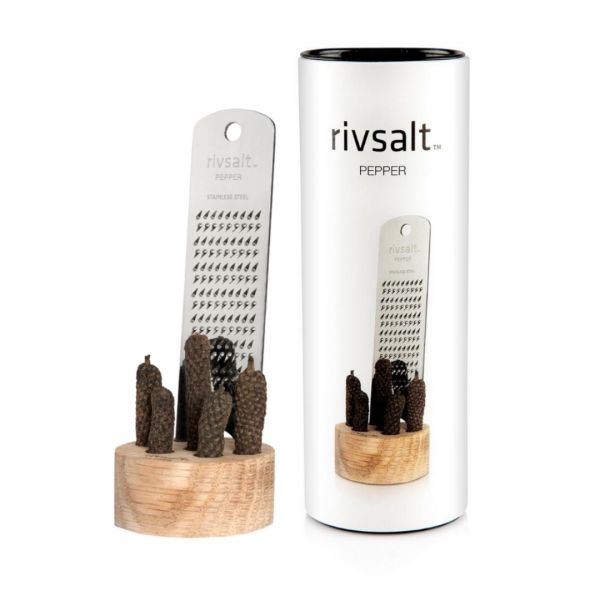 Rivsalt Pepper Grater & Stand Javan Long | Allium Interiors