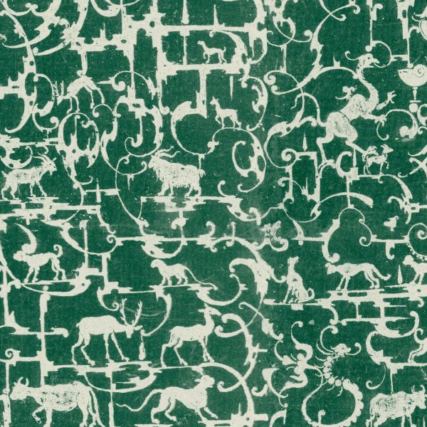 Mind The Gap Wallpaper Royal Hunting Racing Green | Allium Interiors