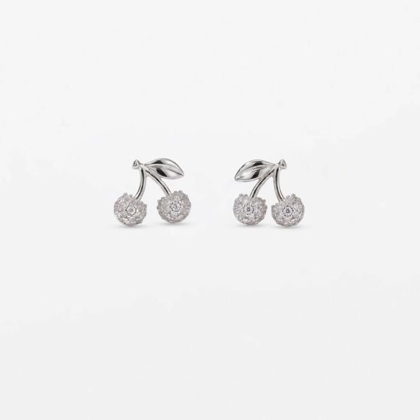 Stella+Gemma Earrings Crystal Cherries Silver | Allium Interiors