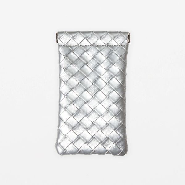 Stella+Gemma Eyeglass Case Silver | Allium Interiors
