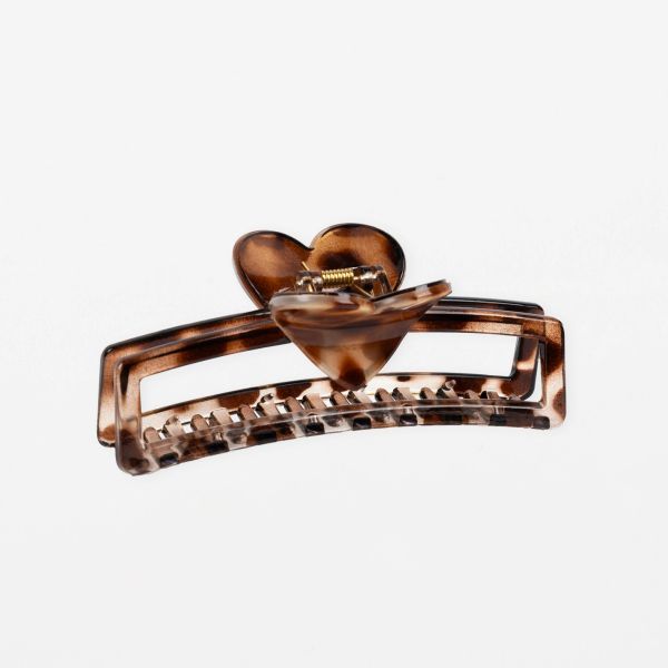 Stella+Gemma Hair Claw Oblong Heart Tort | Allium Interiors