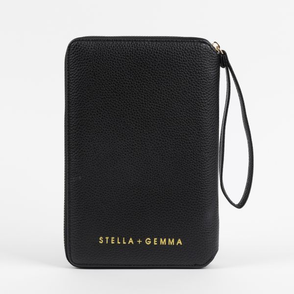 Stella+Gemma Travel Wallet Black | Allium Interiors