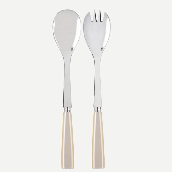 Sabre Icône Salad Server Set Pearl | Allium Interiors