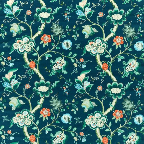 Sanderson Fabric Roslyn Eucalyptus/Rowan Berry | Allium Interiors