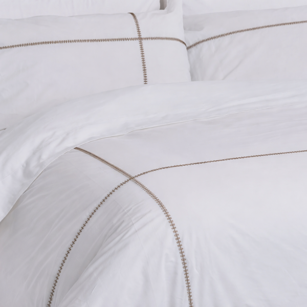 Seneca Hudson Duvet Set Taupe | Allium Interiors