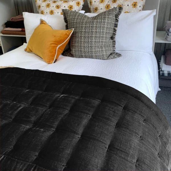 Seneca Velvet Pin Black | Allium Interiors