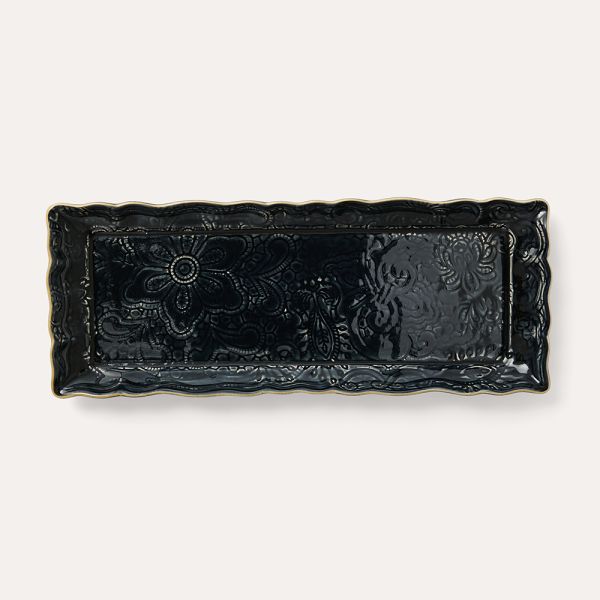 STHAL Arabesque Serving Tray Rectangle Thunder | Allium Interiors