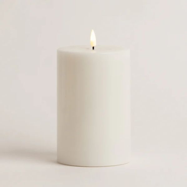 Stellar Candle LED Pillar White 10 x 15cm | Allium Interiors