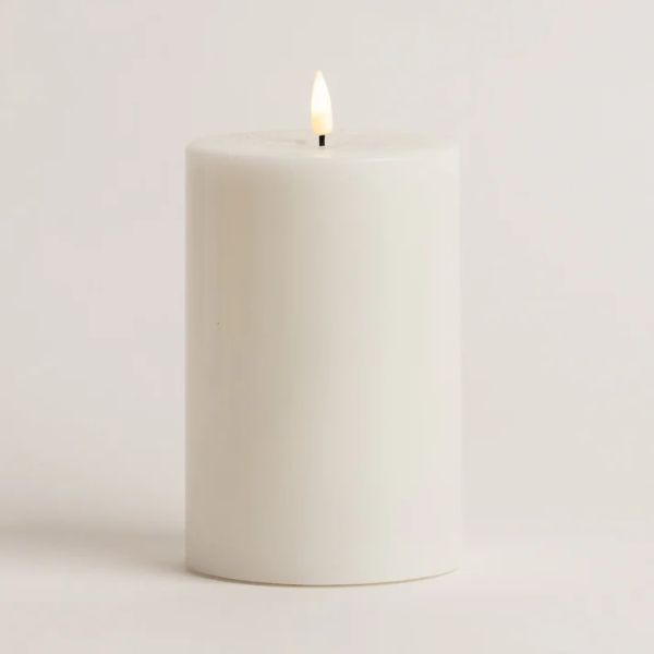 Stellar Candle LED Pillar White 10 x 20cm | Allium Interiors
