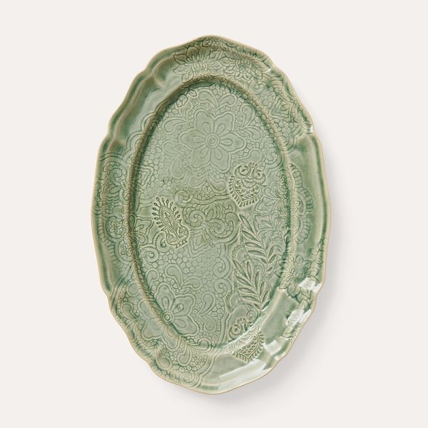 STHAL Arabesque Serving Platter Oval Antique | Allium Interiors