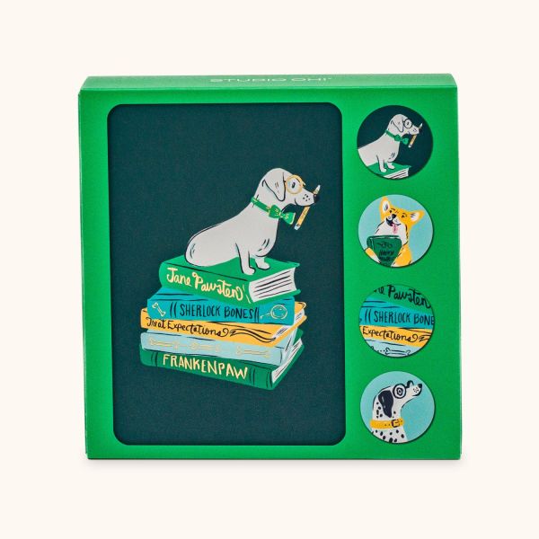 Studio Oh! Note Card Set with Stickers Smart Pups | Allium Interiors
