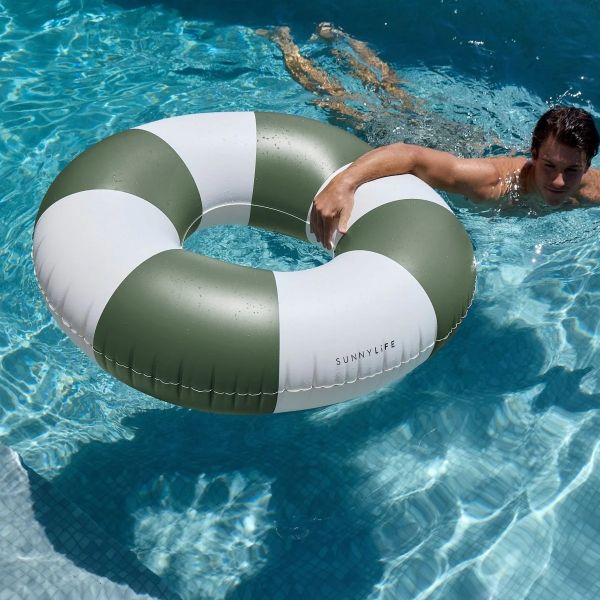 Sunnylife Inflatable Pool Ring Olive | Allium Interiors