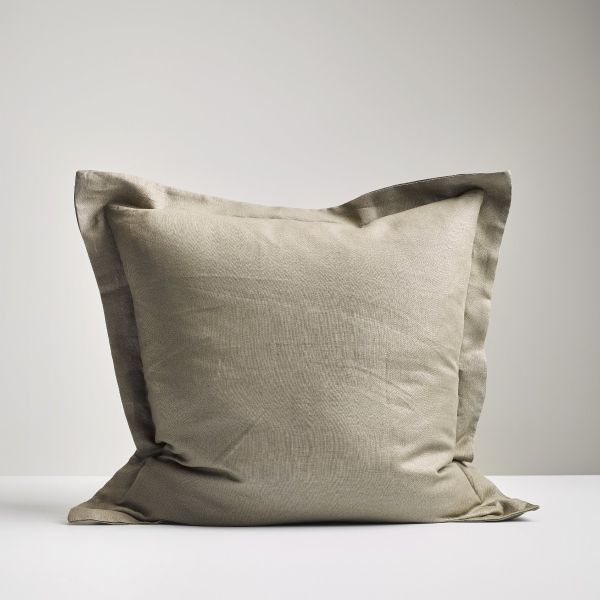 Thread Design Olive Linen Euro Pillowcase | Allium Interiors
