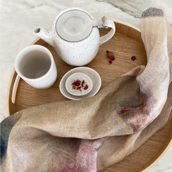 Thread Design Desert Light Linen Tea Towel | Allium Interiors